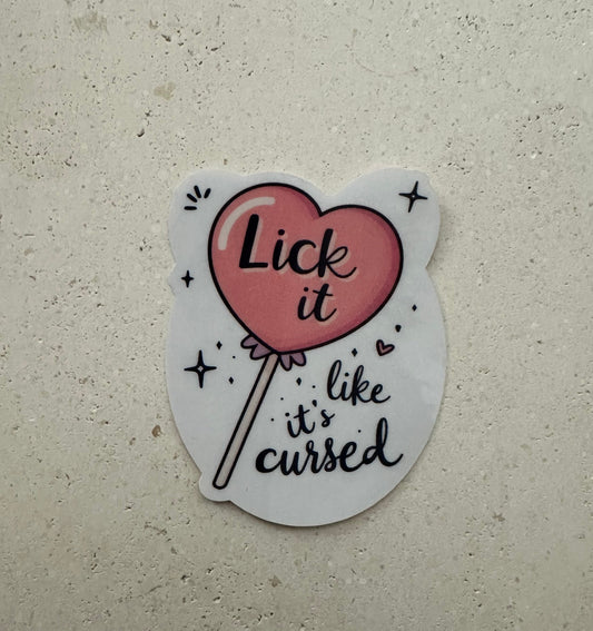 Lick It Like It’s Cursed - Sticker