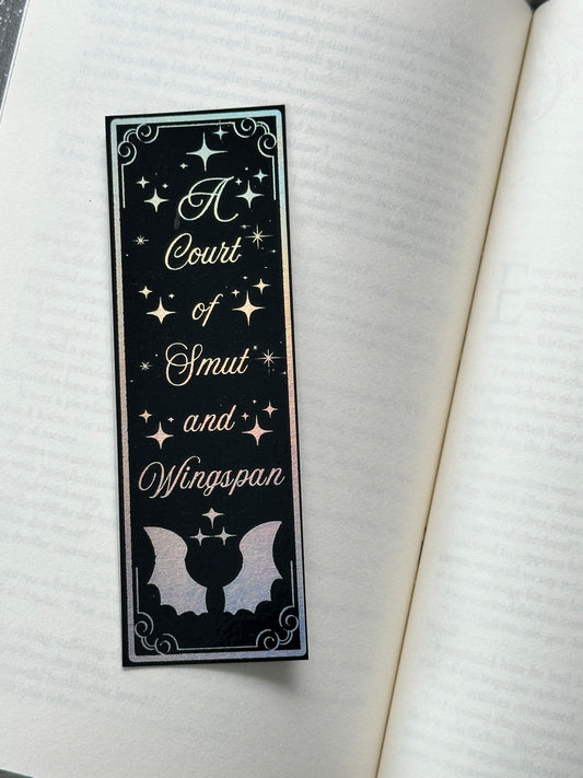 Smut & Wingspan - Foil Bookmark - (Silver Holographic)