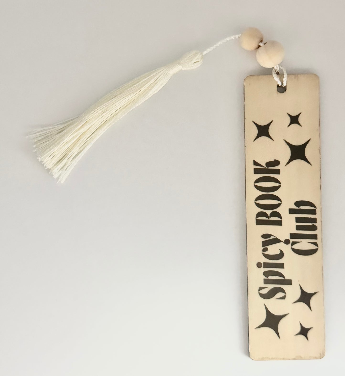 Spicy Book Club - Wood Bookmark - (Linen)