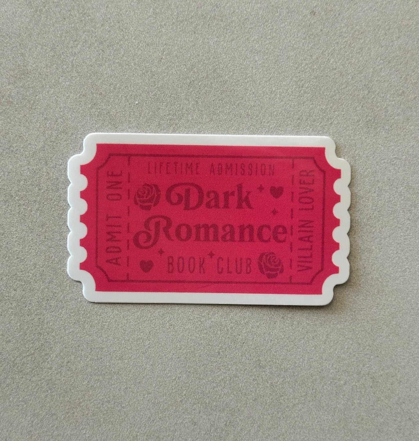 Dark Romance Book Club Ticket - Dark - Sticker