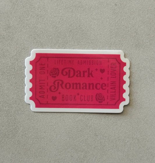 Dark Romance Book Club Ticket - Dark - Sticker