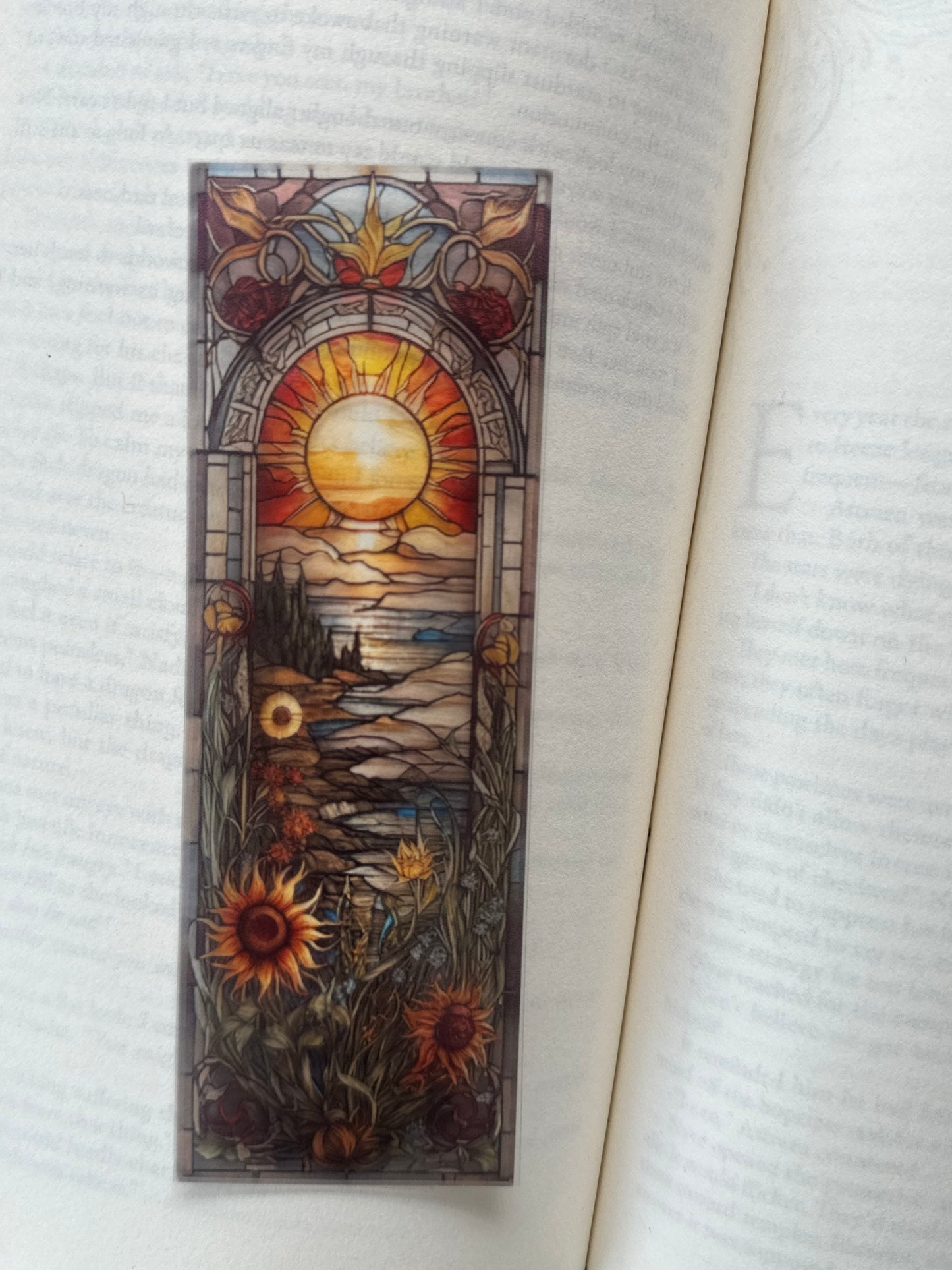 Stained Glass Style Landscape - Bookmark (95)