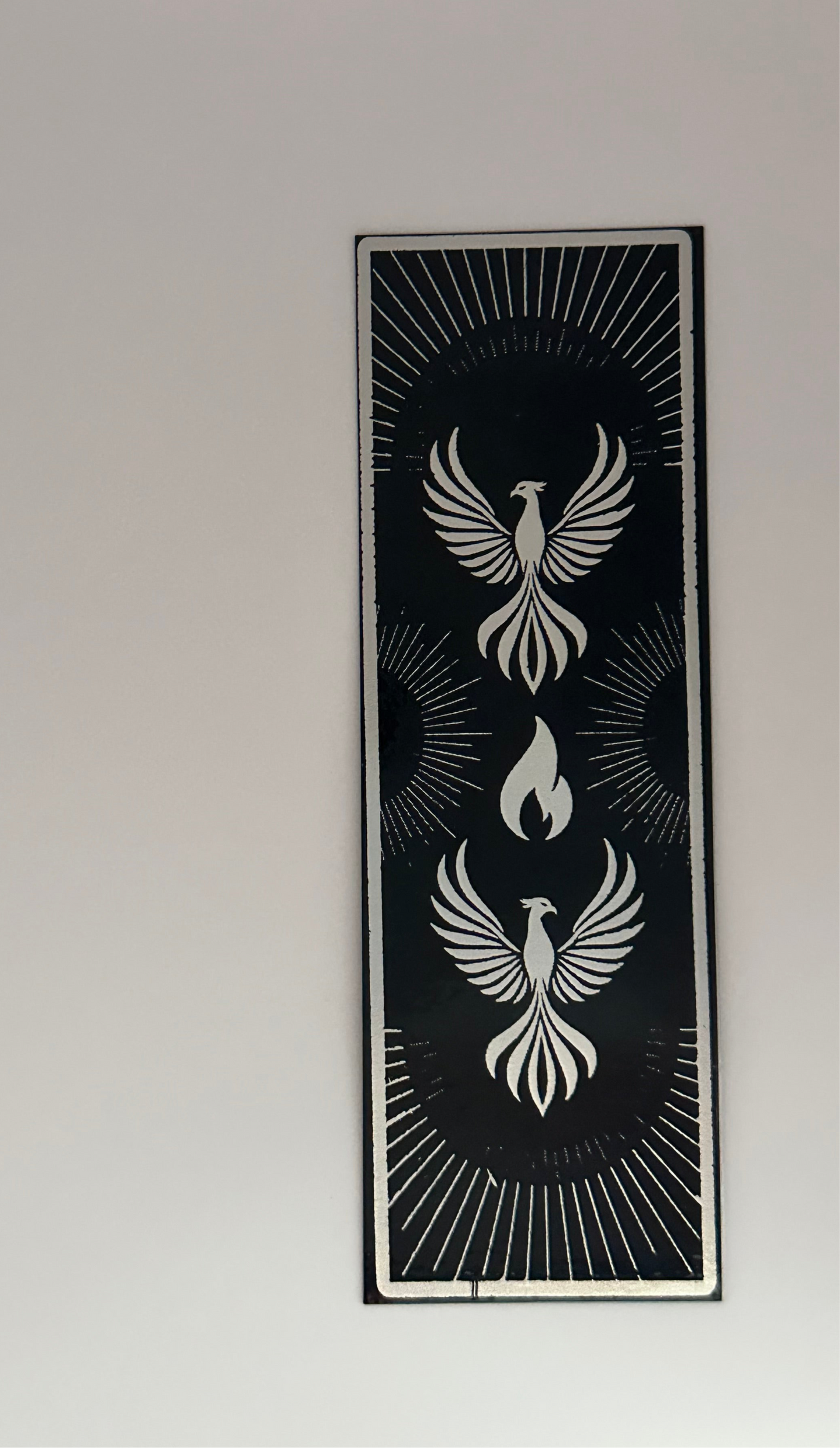 Flaming Phoenixes - Foil Bookmark - (Silver Holographic)
