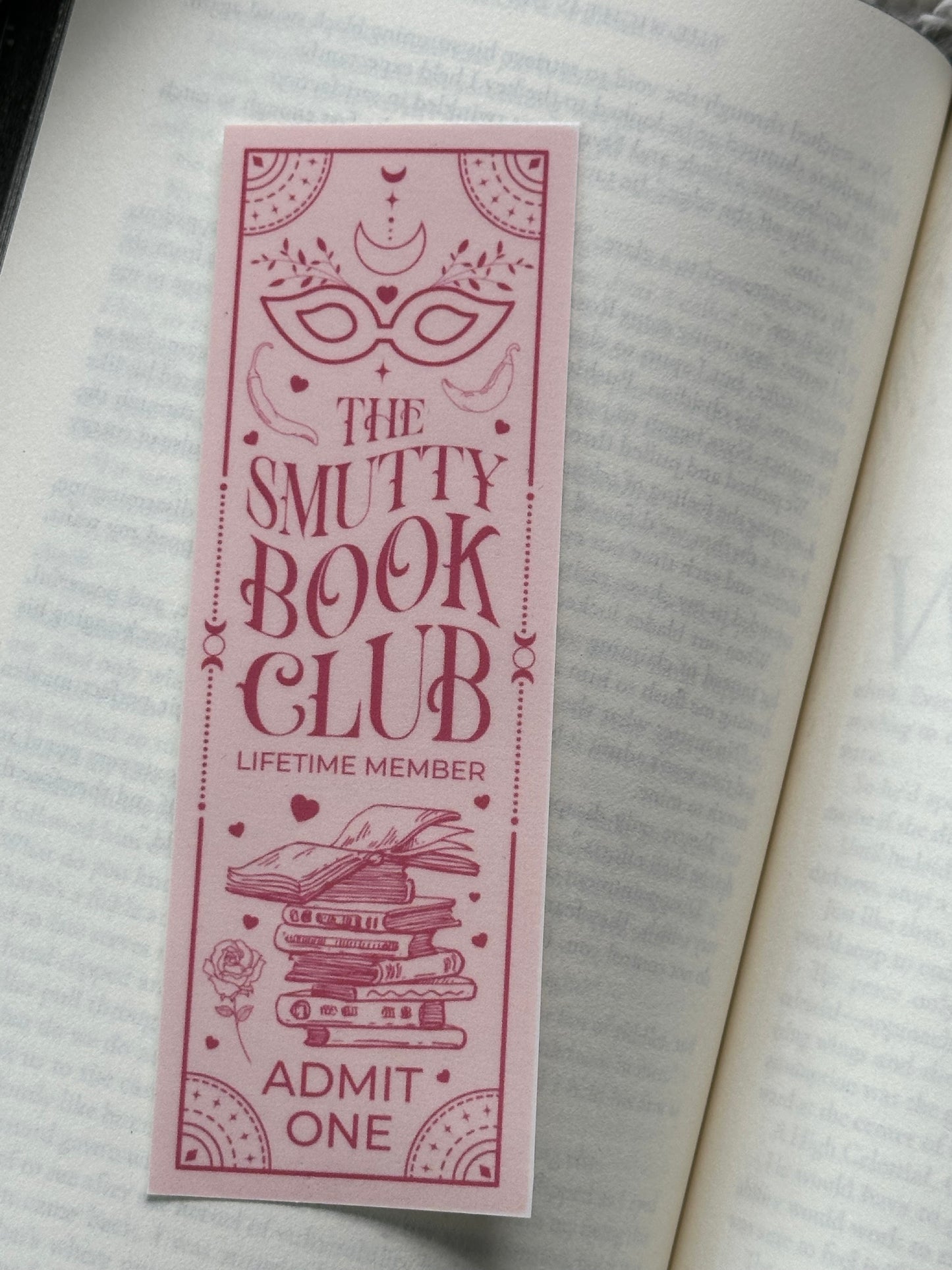 The Smutty Book Club - Bookmark - (Pink)
