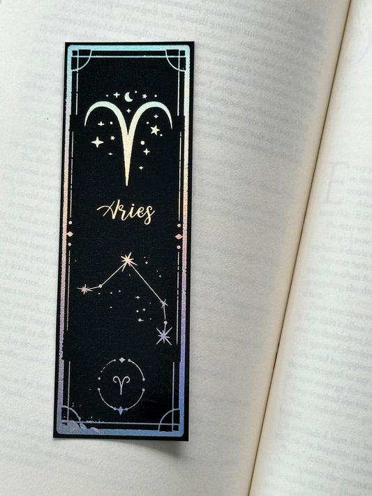 Aries - Foil Bookmark - (Silver Holographic)