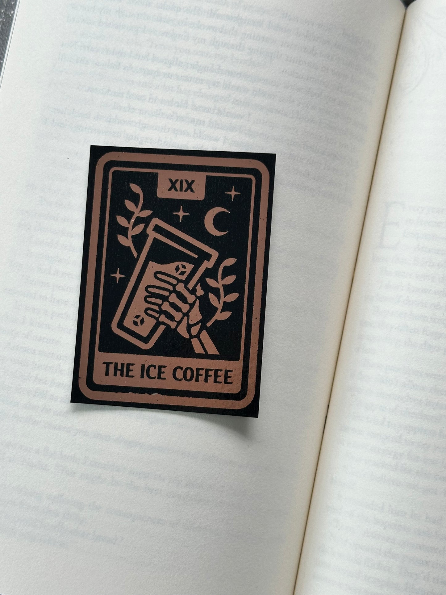 The Ice Coffee Tarot Card - Foil Bookmark - (Rose Gold)