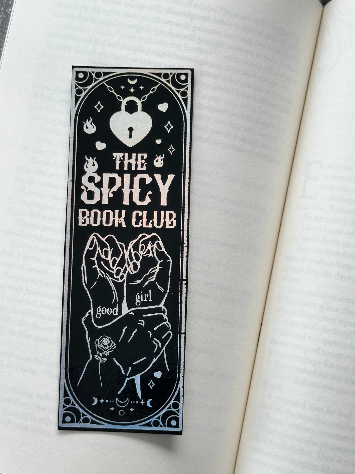 Spicy Book Club - Foil Bookmark - (Silver Holographic)