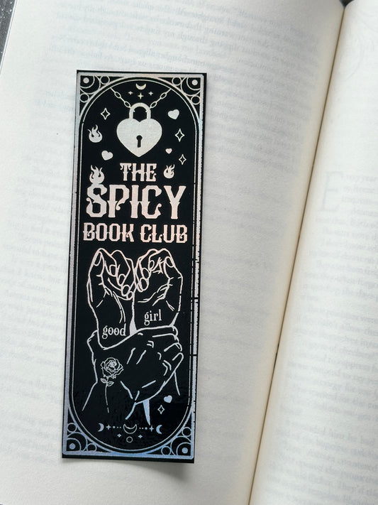 Spicy Book Club - Foil Bookmark - (Silver Holographic)