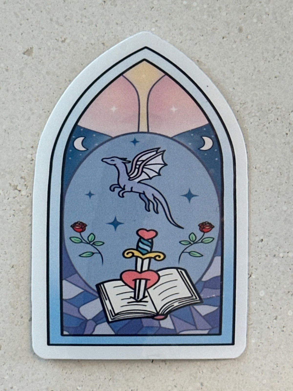 Stained Glass Style Fantasy - Sticker