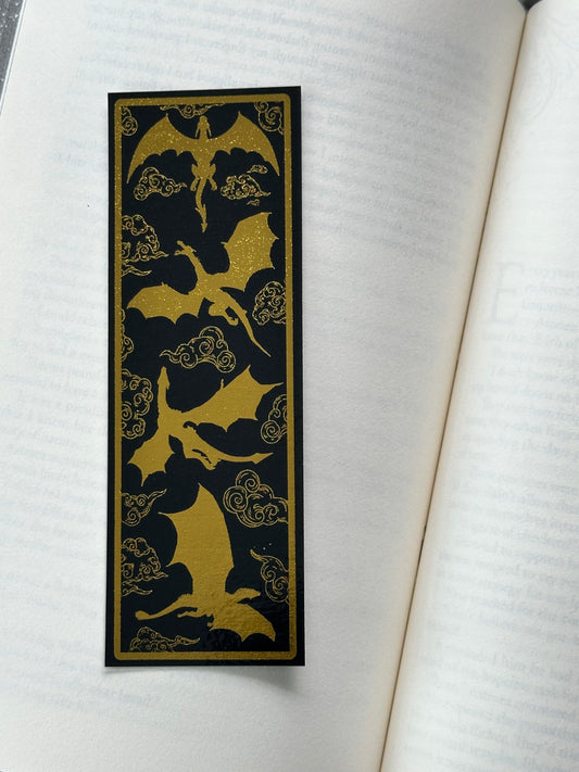 Dragons - Foil Bookmark - (Gold)