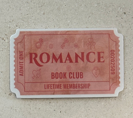 Romance Book Club Ticket - Sticker