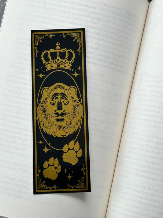 Lion - Foil Bookmark - (Gold)