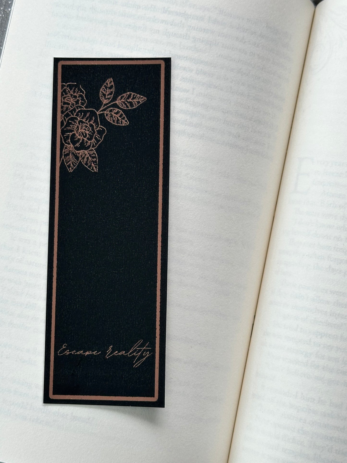 Escape Reality - Foil Bookmark - (Rose Gold)