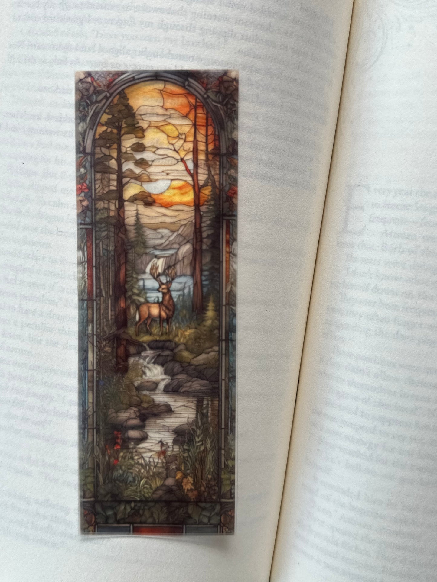 Stained Glass Style Landscape - Bookmark (93)