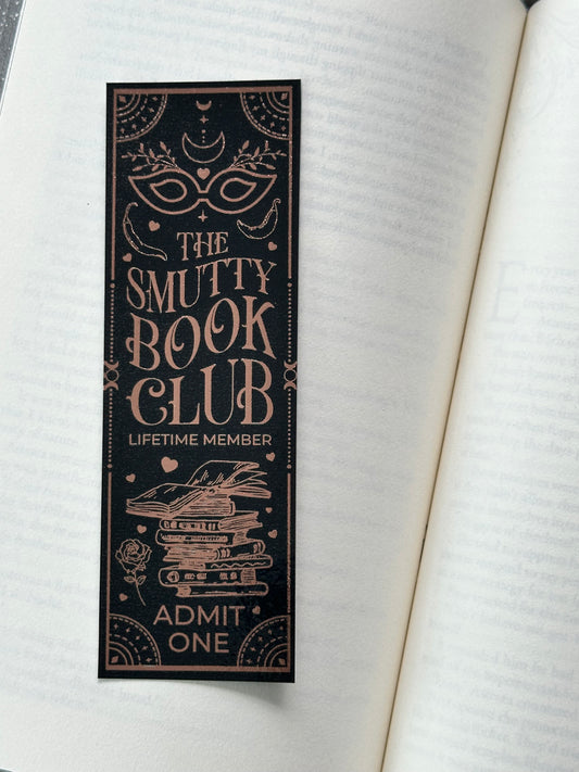 Smutty Book Club - Foil Bookmark - (Rose Gold)