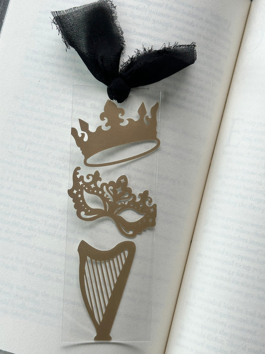 Crown, Mask & Harp - Acrylic Bookmark