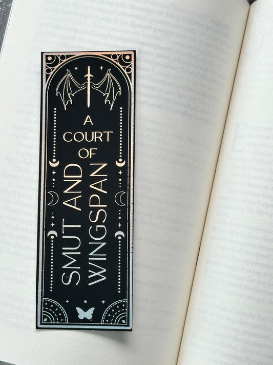 Smut & Wingspan - Foil Bookmark - (Silver Holographic)