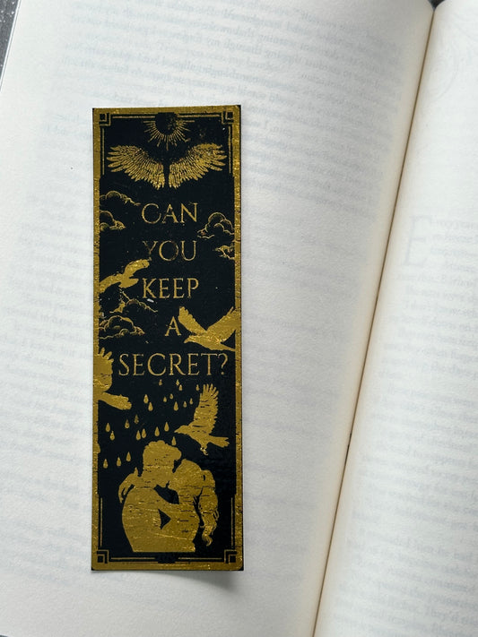 Can You Keep A Secret? - Foil Bookmark - (Gold)