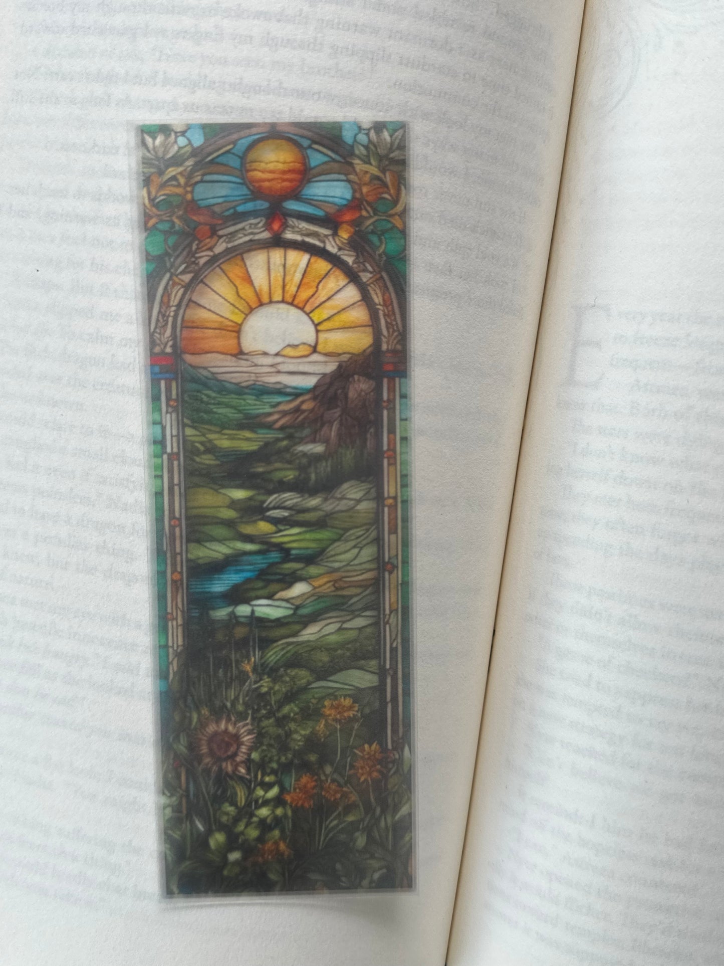 Stained Glass Style Landscape - Bookmark (39)