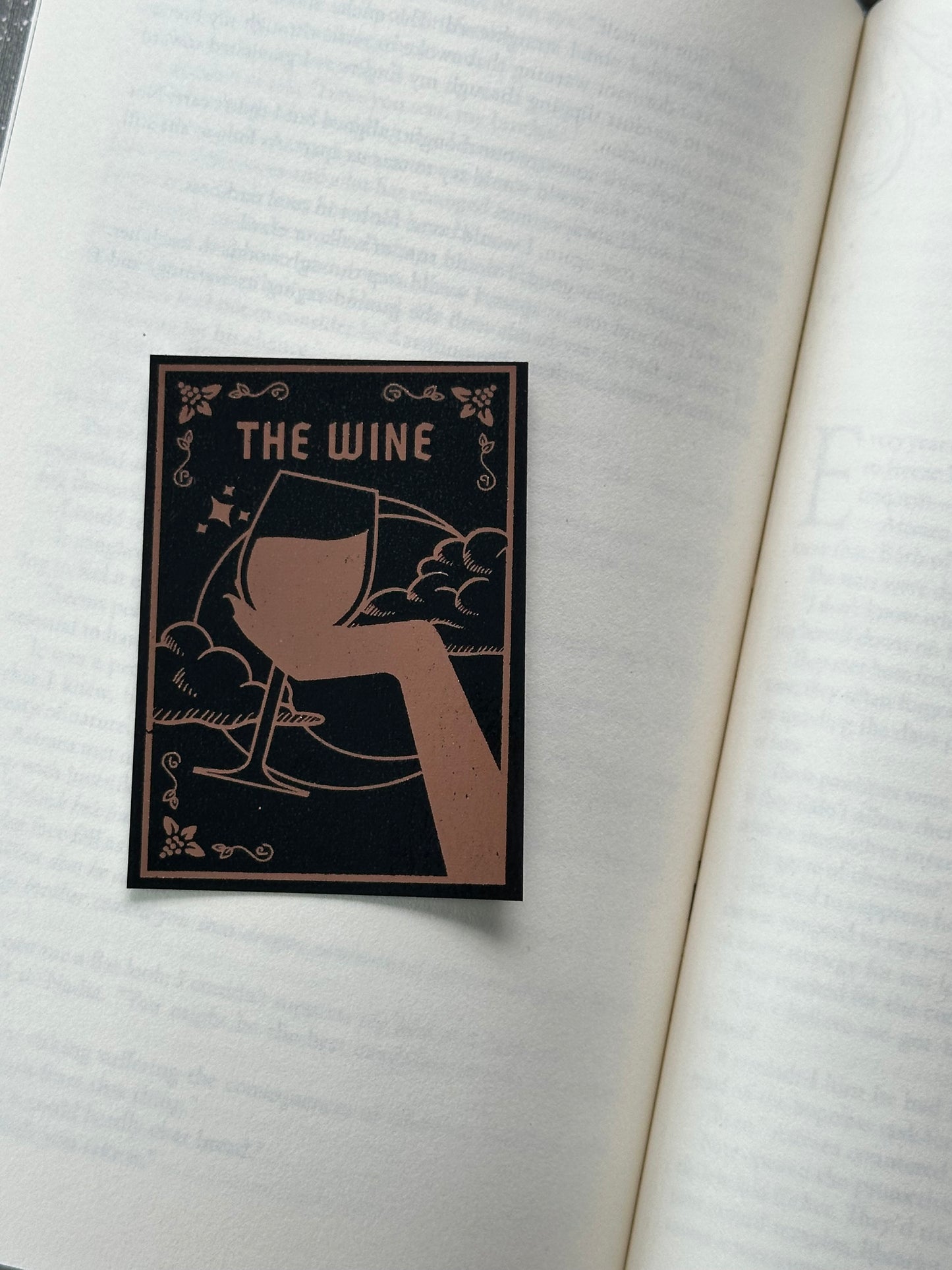 The Wine Tarot Card - Foil Bookmark - (Rose Gold)