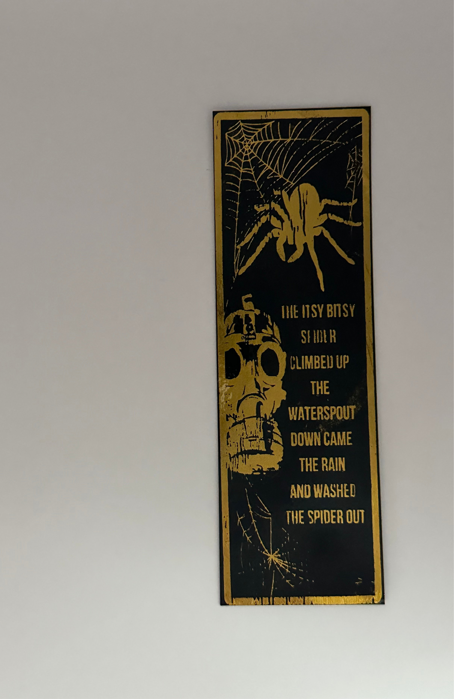 The Itsy Bitsy Spider - Foil Bookmark - (Gold)