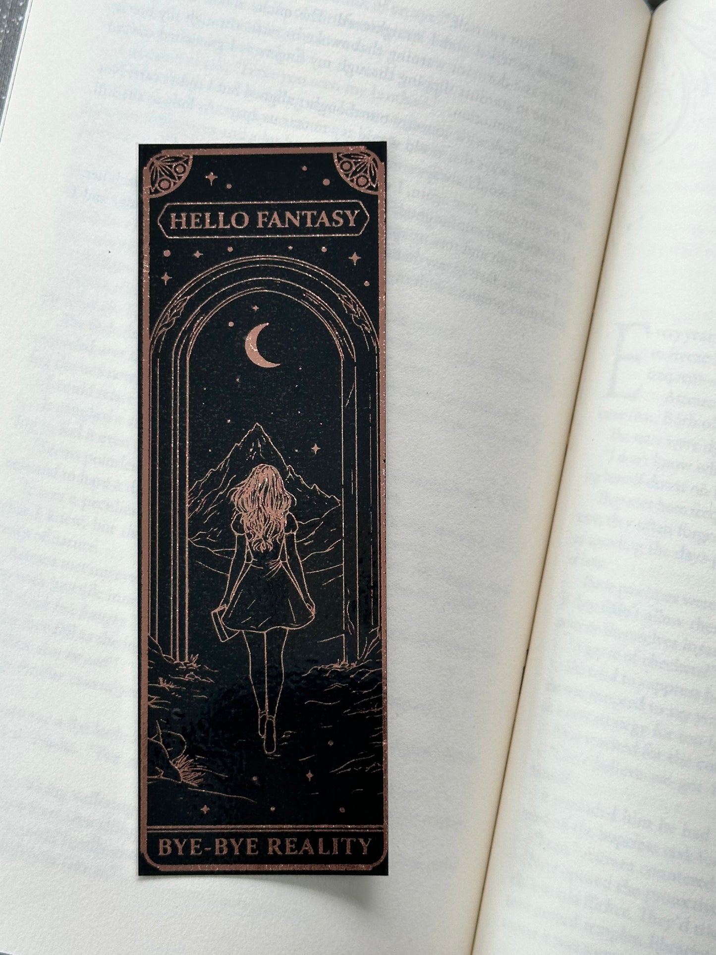 Leaving Reality - Foil Bookmark - (Rose Gold)