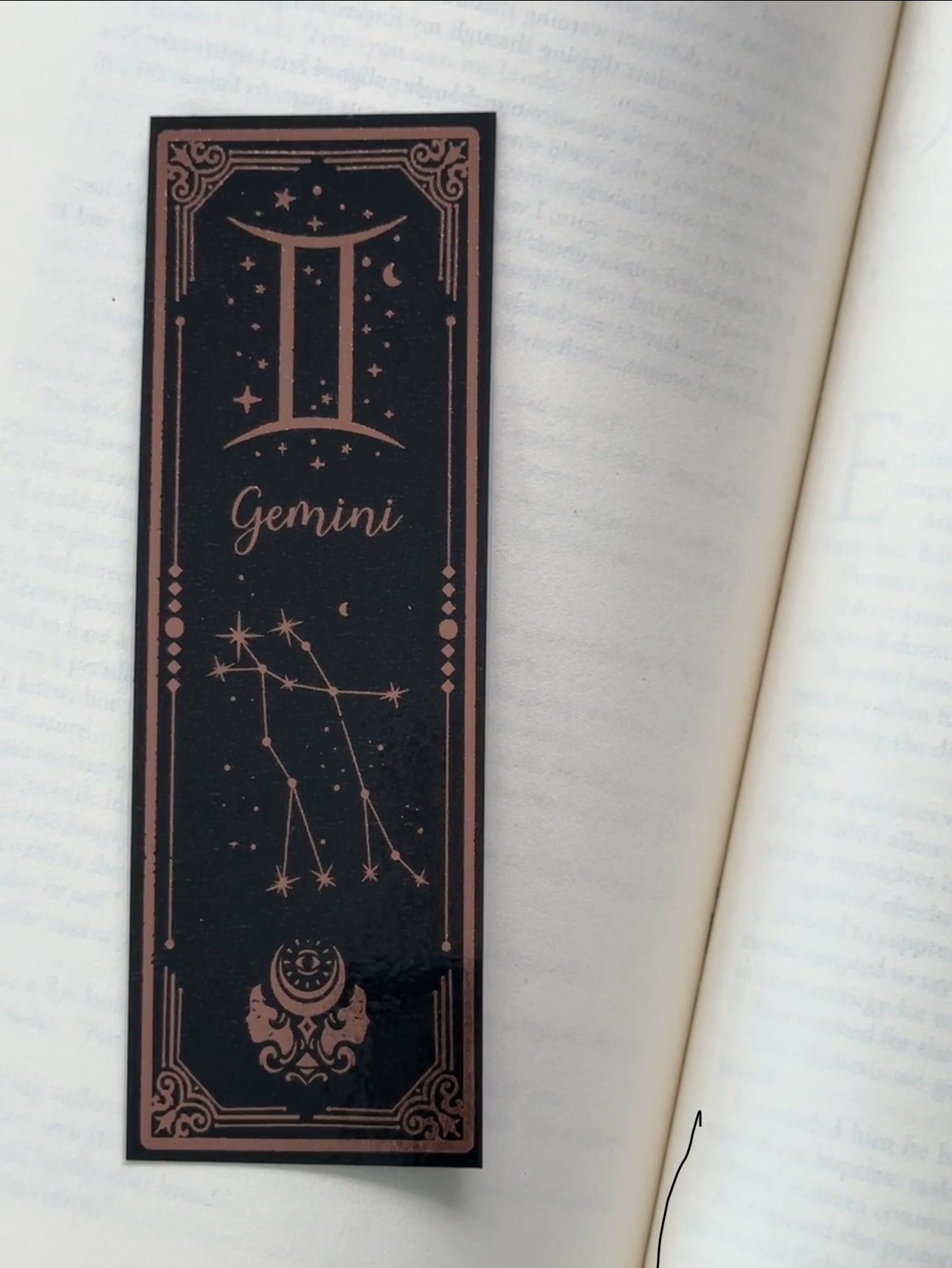Gemini - Foil Bookmark - (Rose Gold)