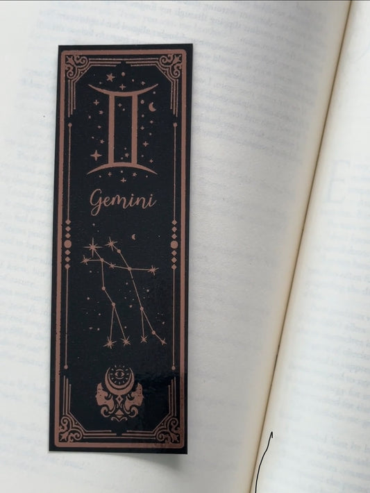 Gemini - Foil Bookmark - (Rose Gold)