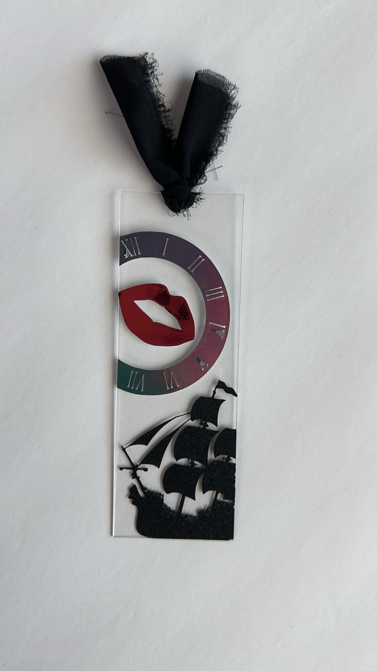 Ship, Clock & A Kiss - Acrylic Bookmark