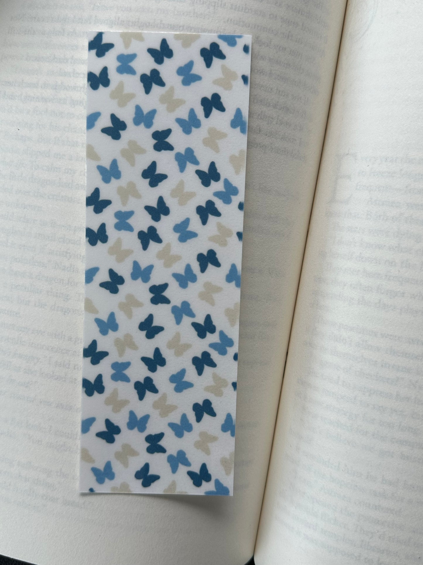 Blue & Beige Butterflies - Bookmark