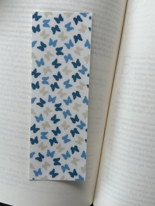 Blue & Beige Butterflies - Bookmark