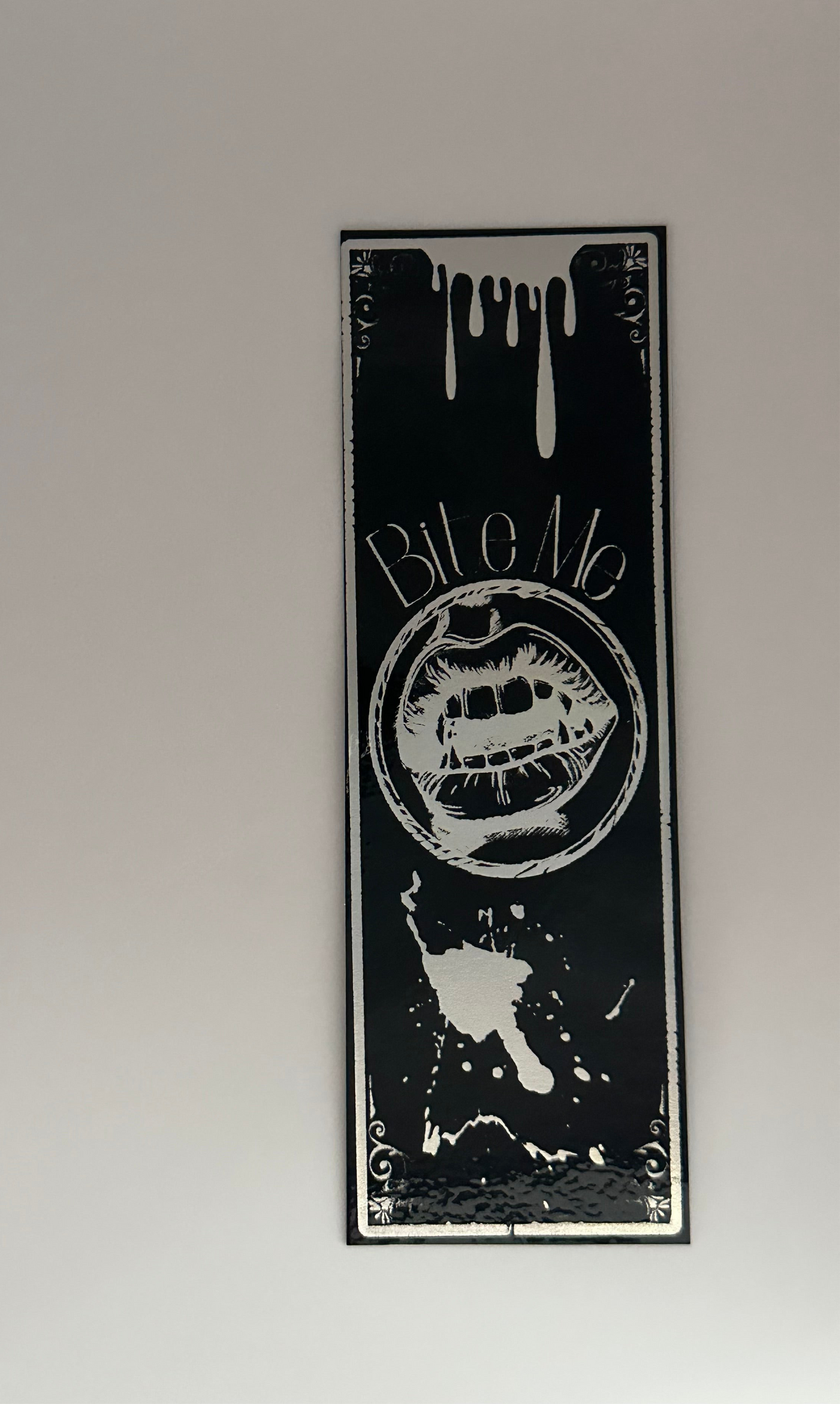 Bite Me - Foil Bookmark - (Silver Holographic)