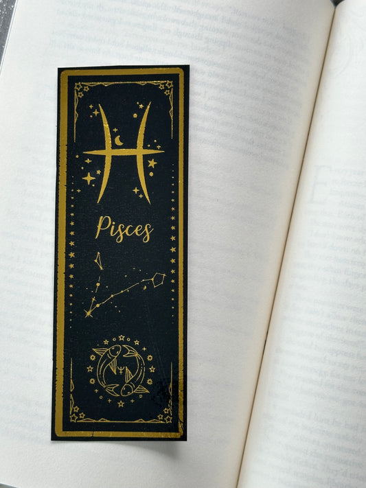 Pisces - Foil Bookmark - (Gold)