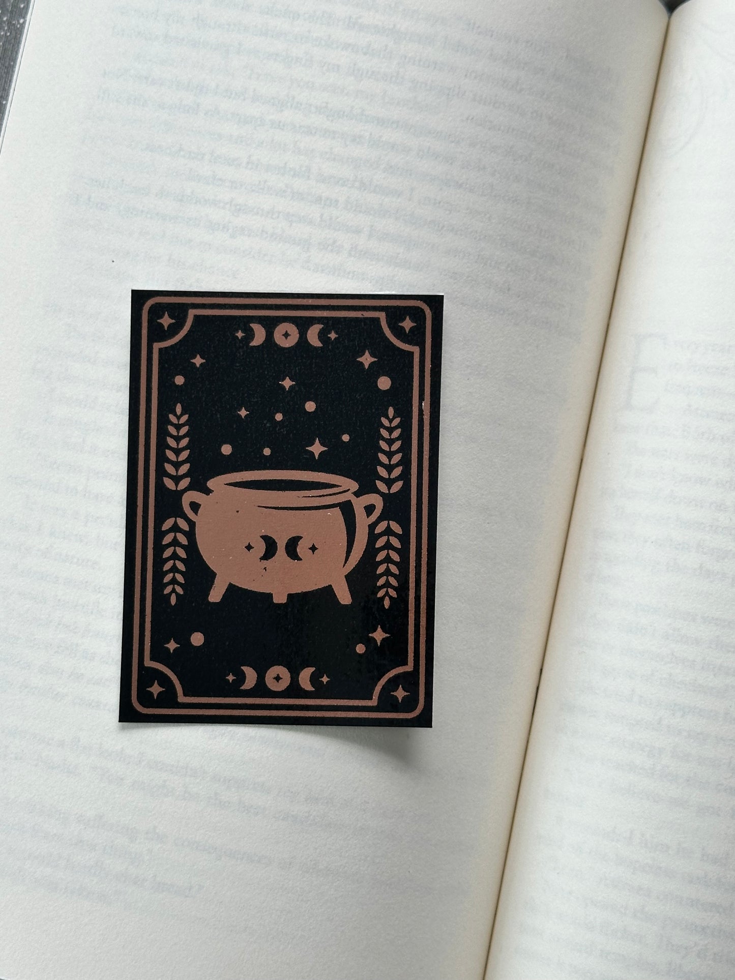 The Cauldron Tarot Card - Foil Bookmark - (Rose Gold)