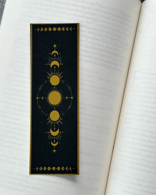 Moon Phases - Foil Bookmark - (Gold)