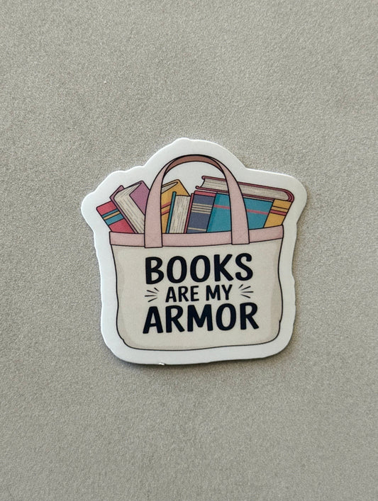 Books Are My Armour - Sticker