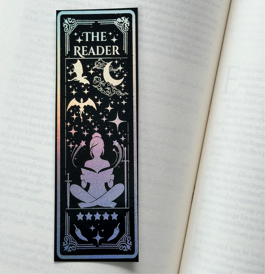 The Reader - Foil Bookmark - (Silver Holographic)