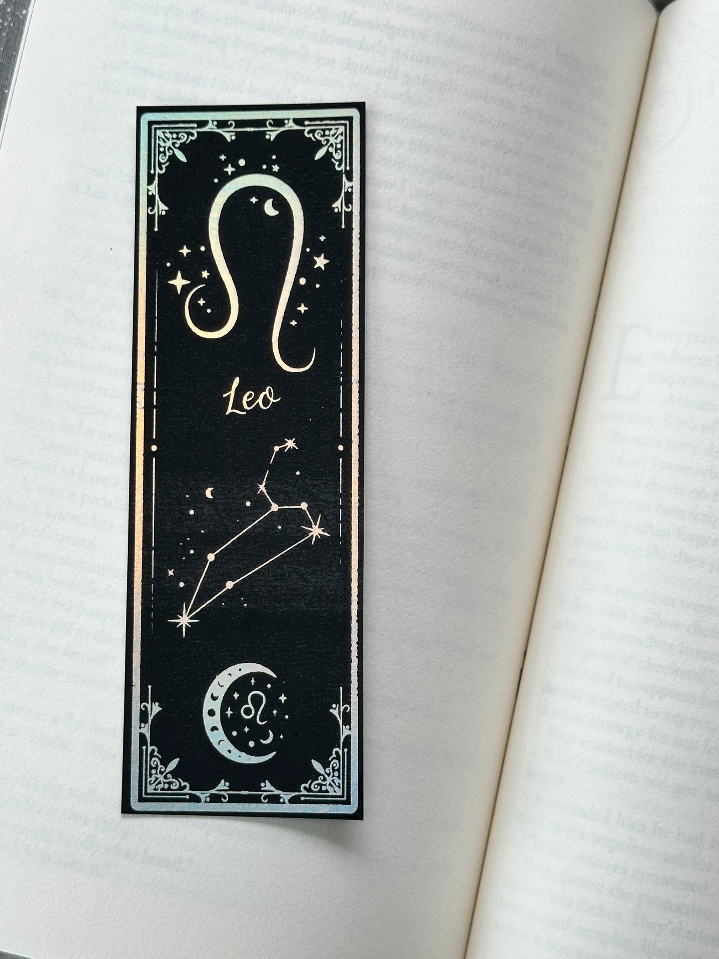 Leo - Foil Bookmark - (Silver Holographic)