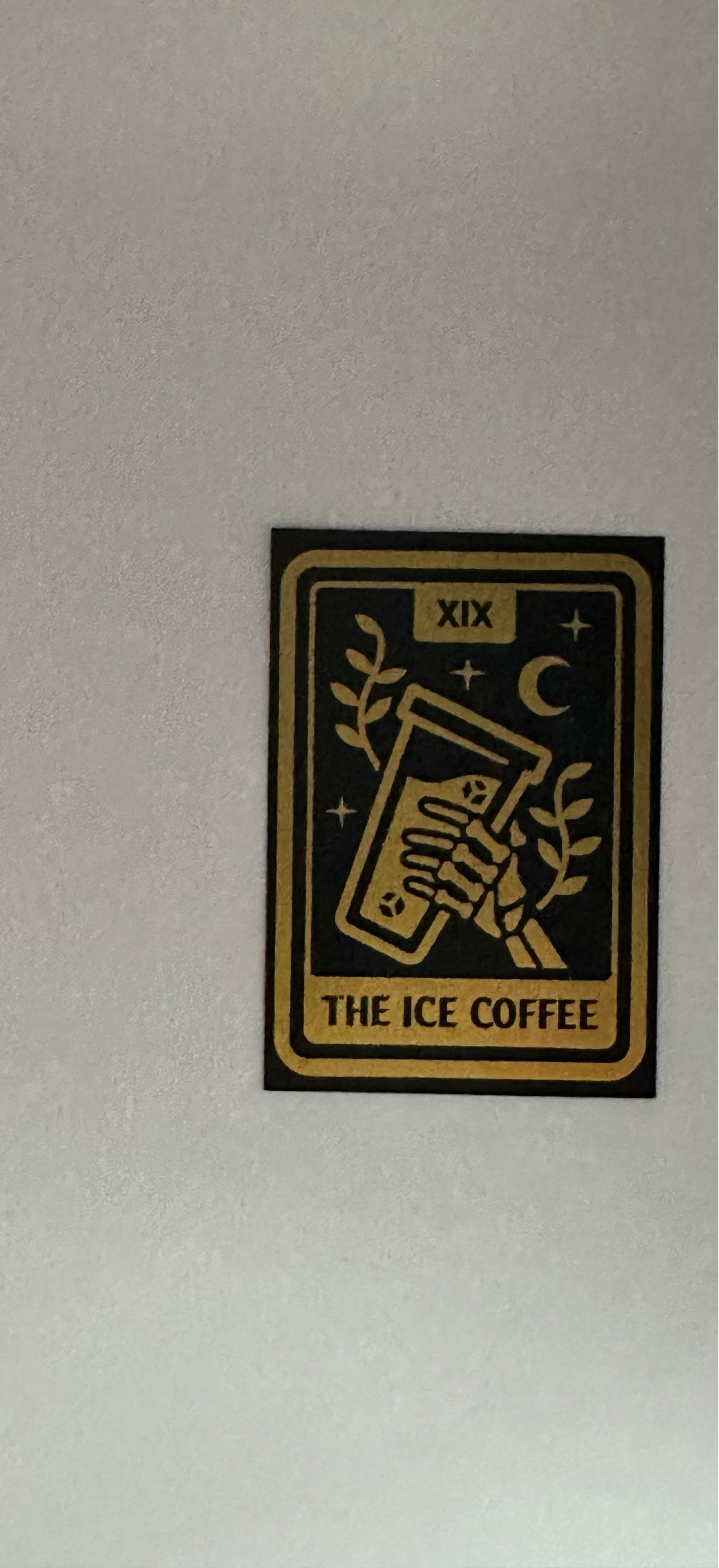 The Ice Coffee Tarot Card - Foil Bookmark - (Gold)
