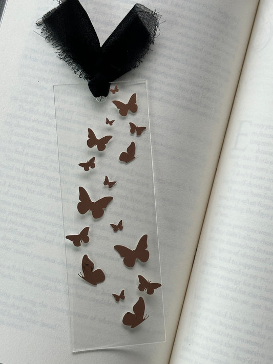 Rose Gold Butterflies - Acrylic Bookmark