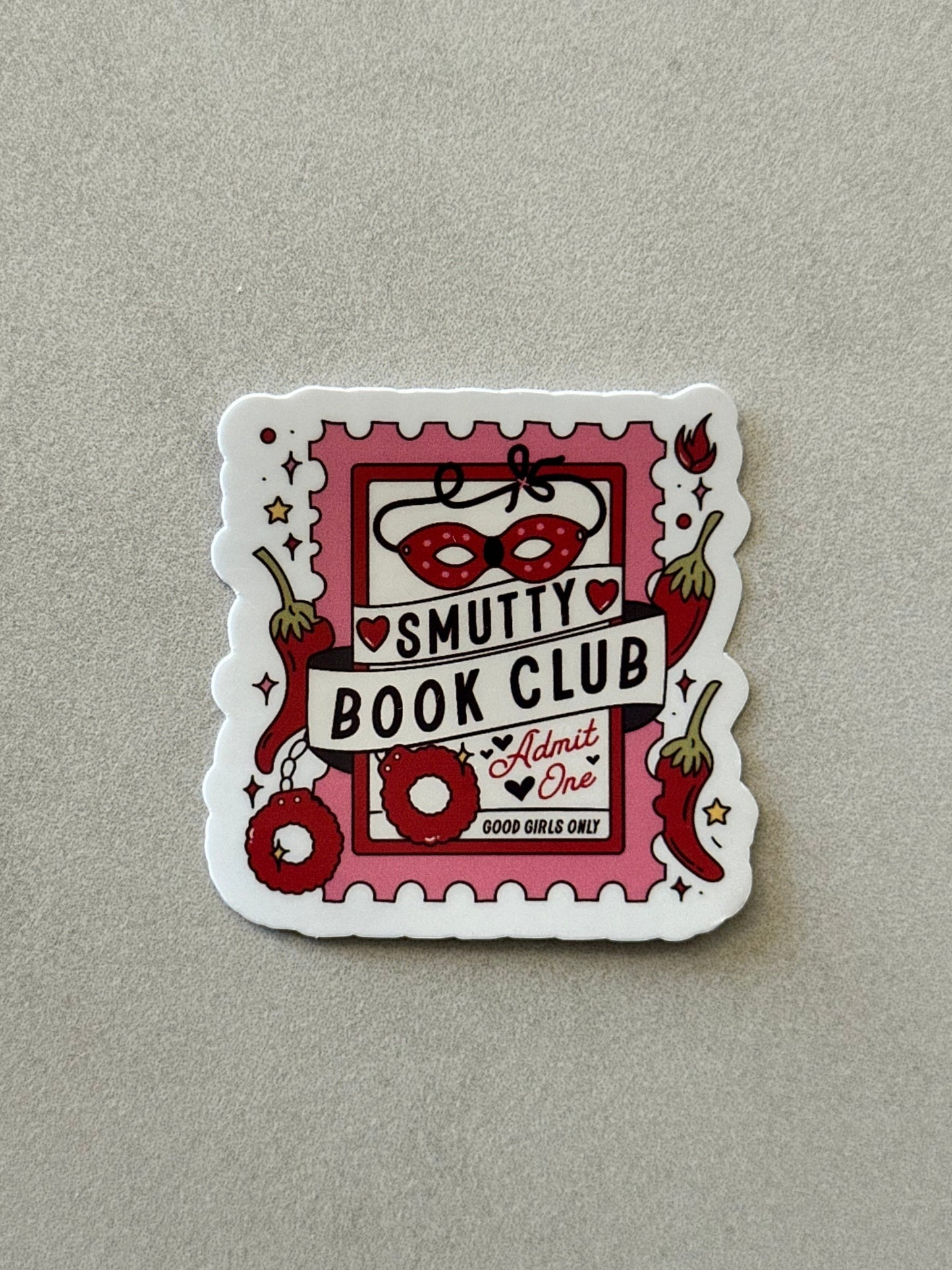 Smutty Book Club Admit One - Sticker