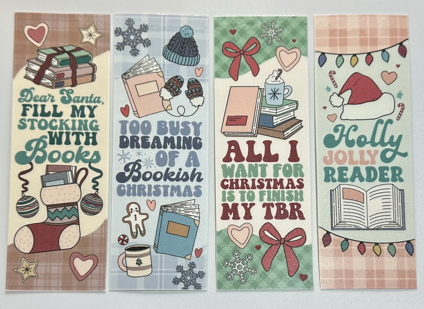 Holly Jolly Bookmark Bundle - 4 Pack