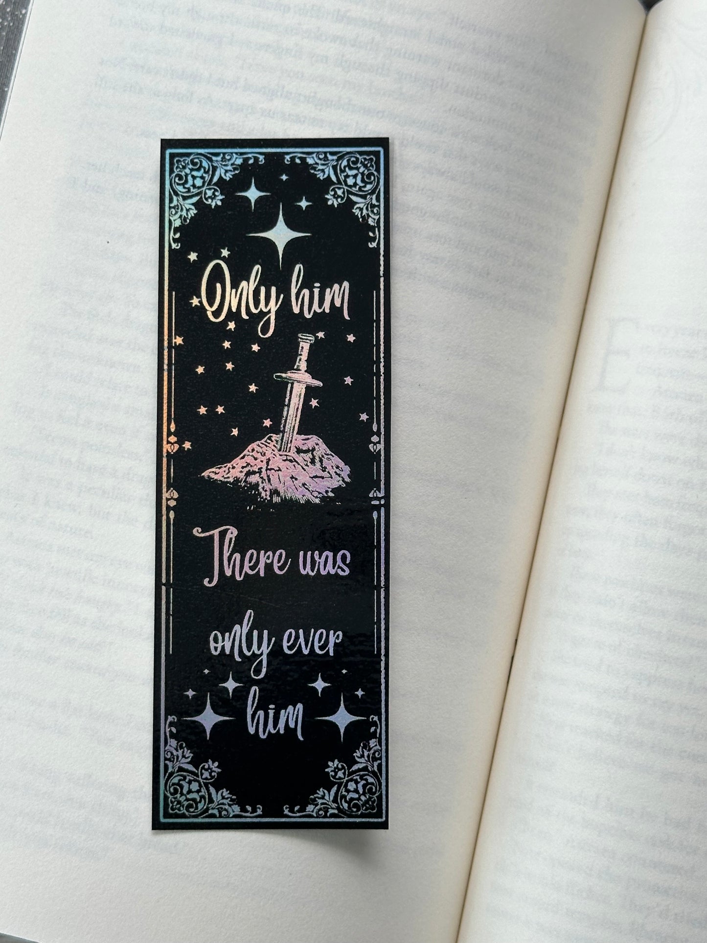 Only Him - Foil Bookmark - (Silver Holographic)