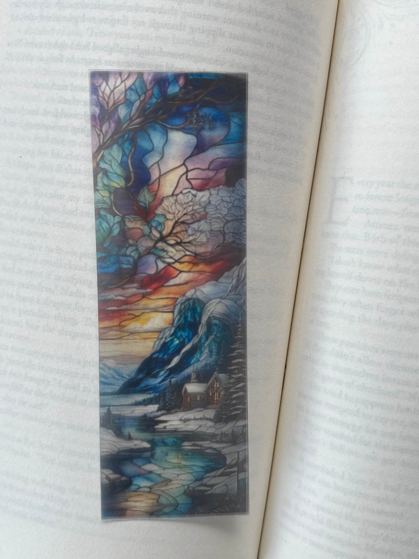 Stained Glass Style Landscape - Bookmark (61)