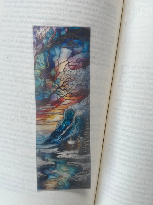 Stained Glass Style Landscape - Bookmark (61)