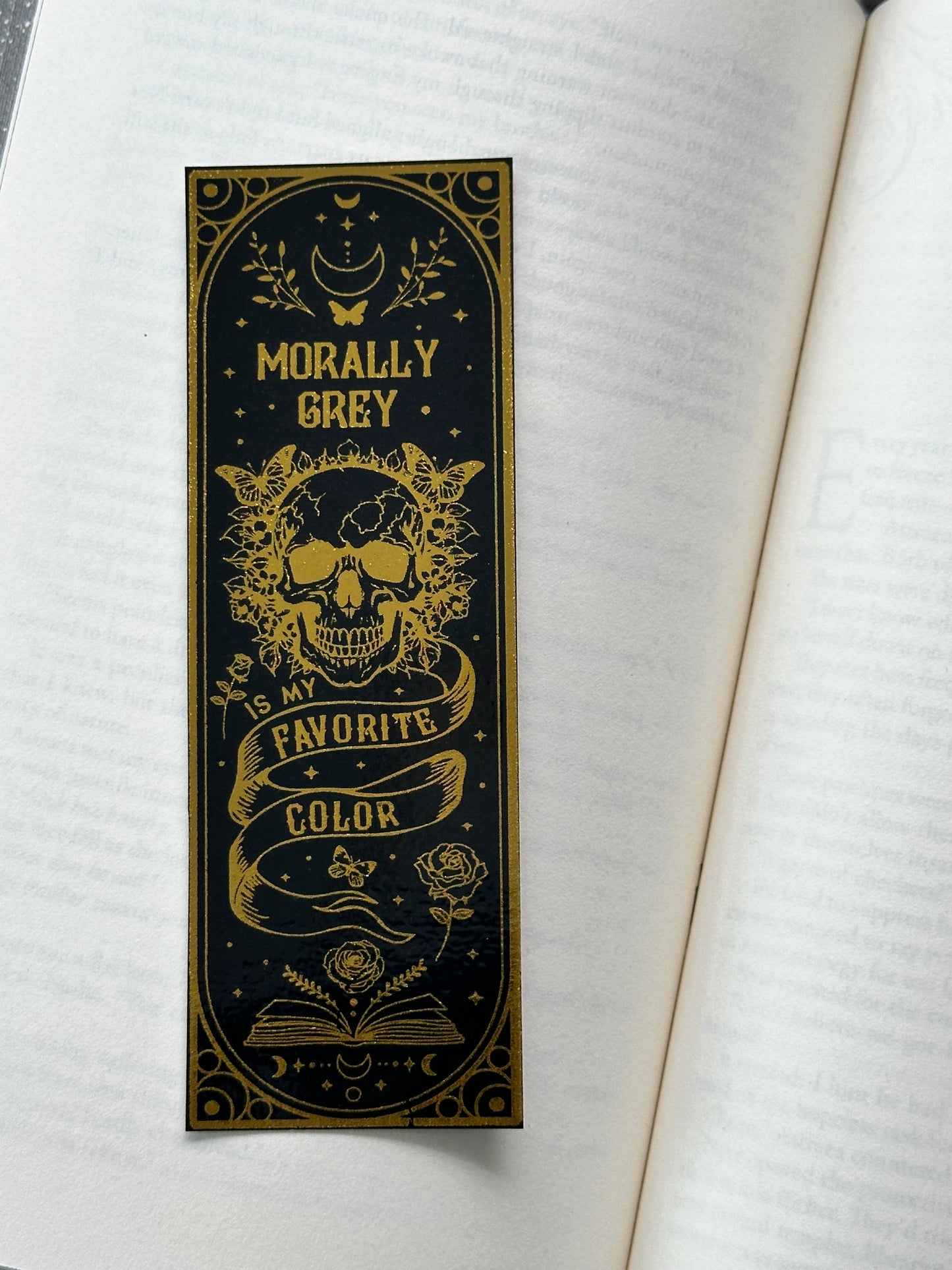 Morally Grey - Foil Bookmark - (Gold)