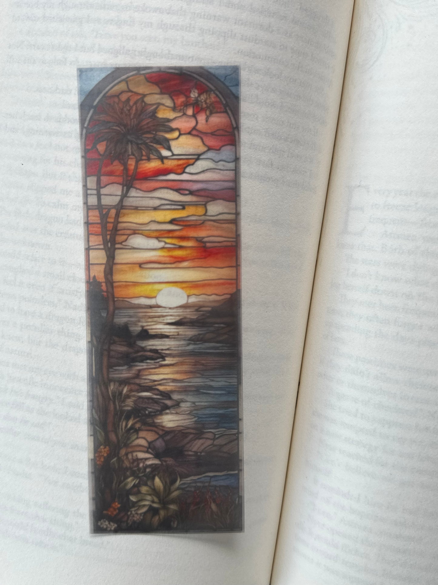 Stained Glass Style Landscape - Bookmark (45)