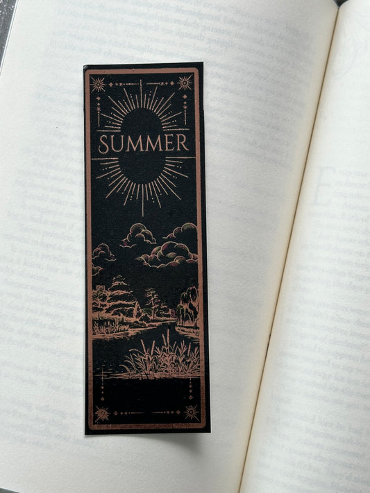 Summer - Foil Bookmark - (Rose Gold)