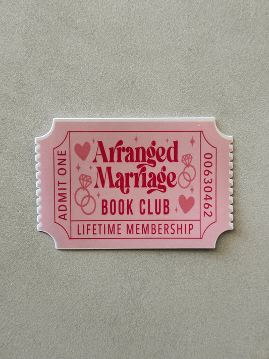 Arranged Marriage Book Club Ticket - Sticker