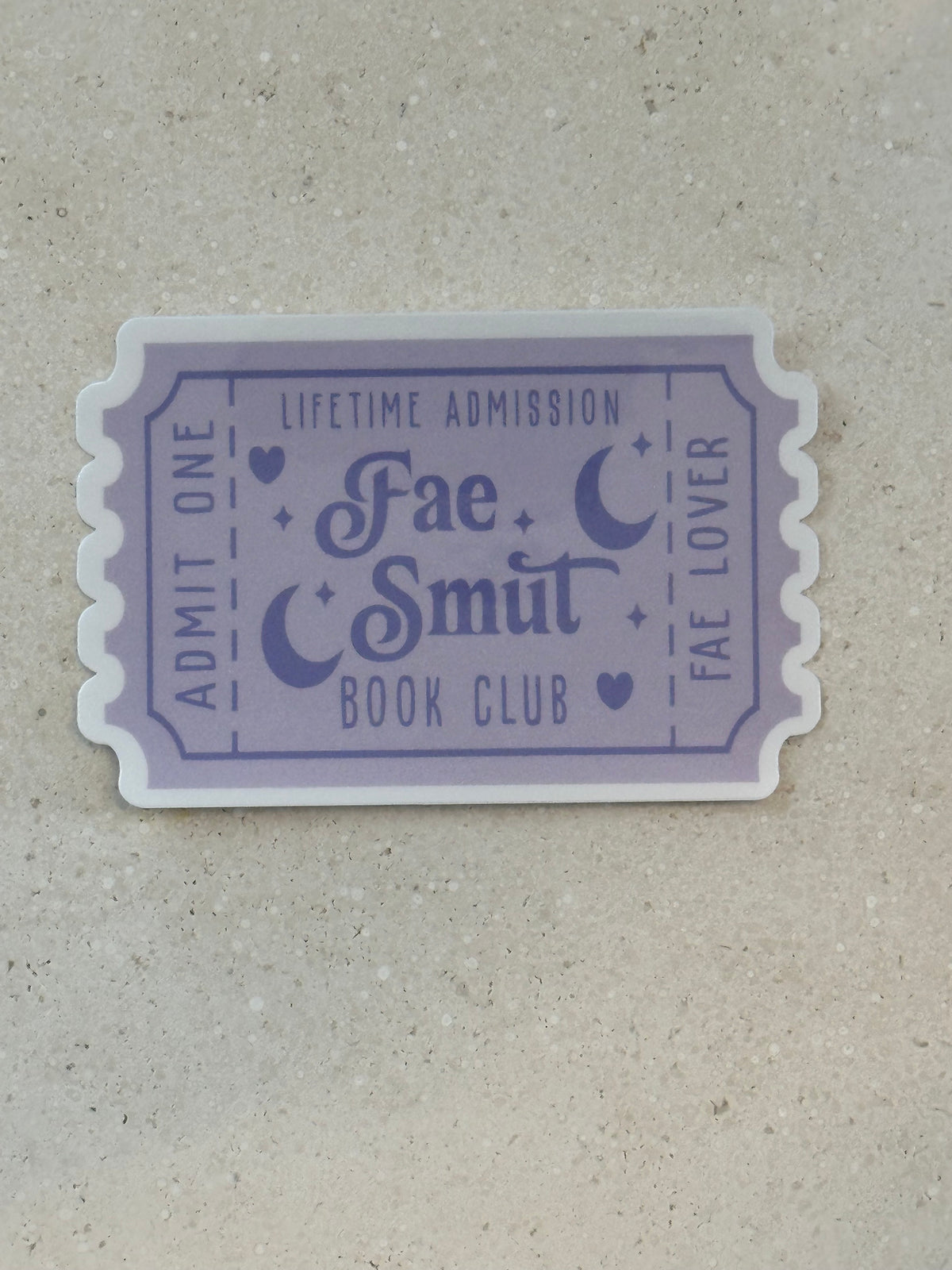 Fae Smut Book Club Trope Ticket - Sticker